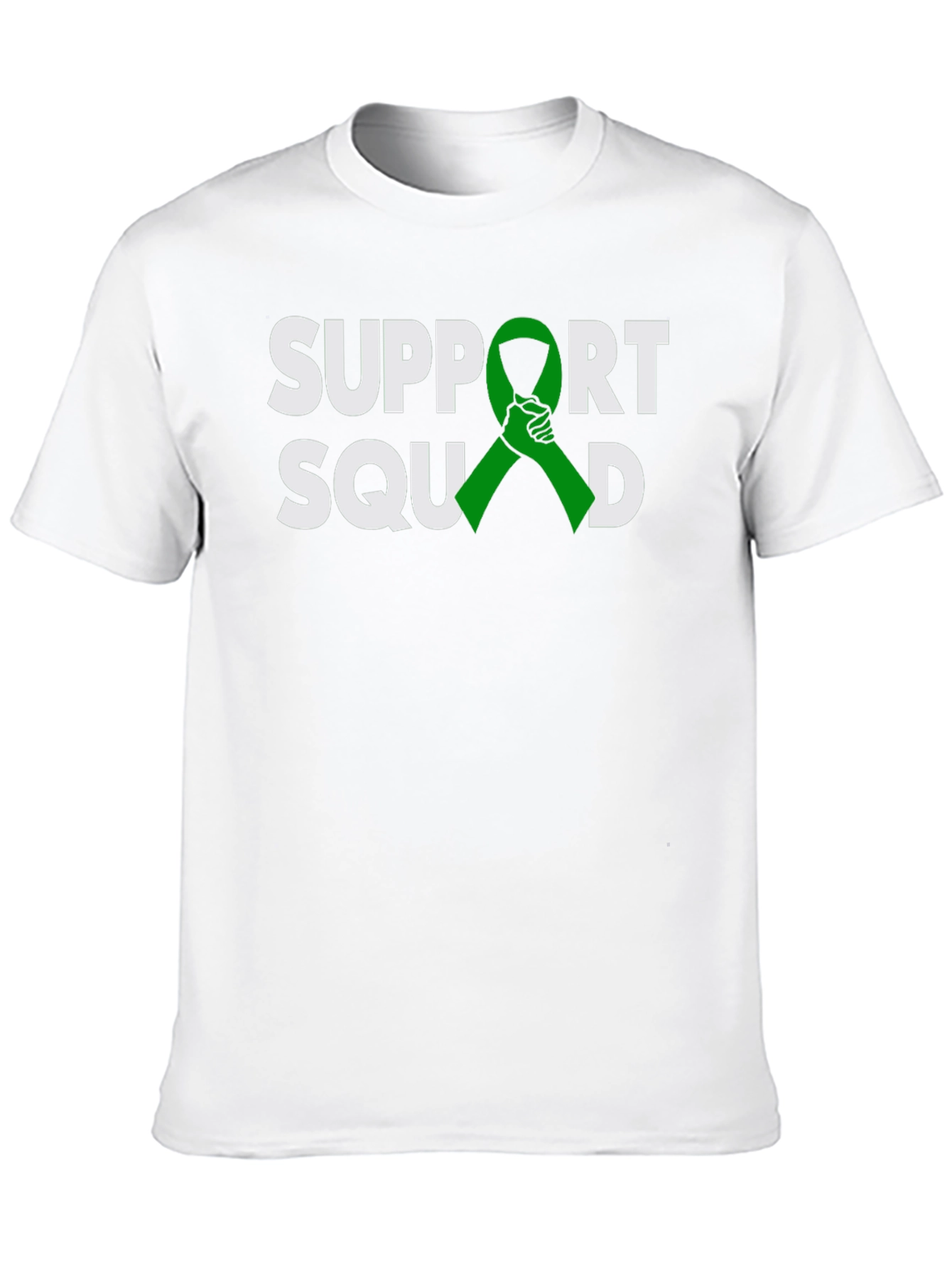 Black Support Squad Green Ribbon Graphic T-Shirt view 10