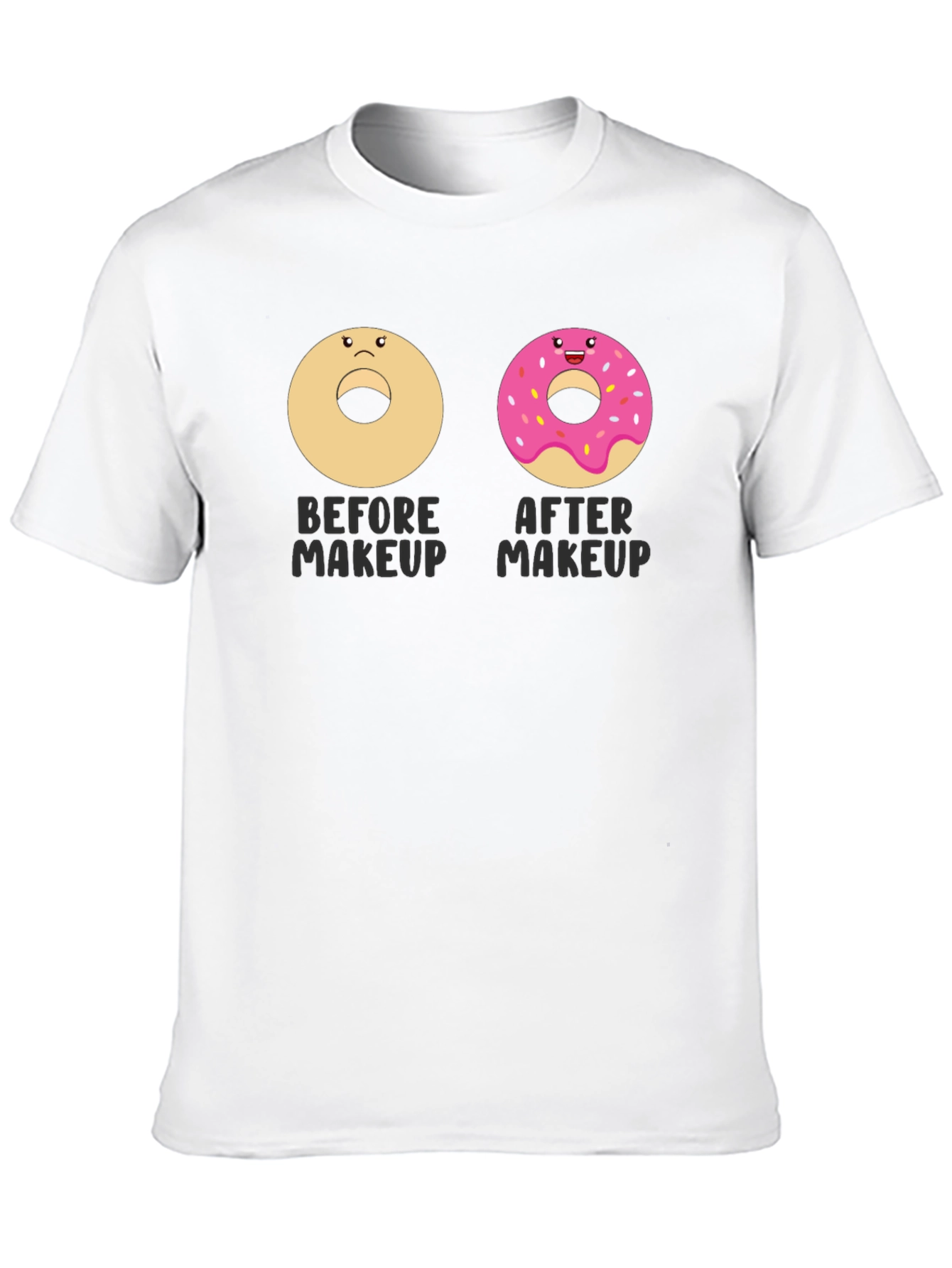 Black Donut Makeup Funny T-Shirt, Graphic Tee view 10