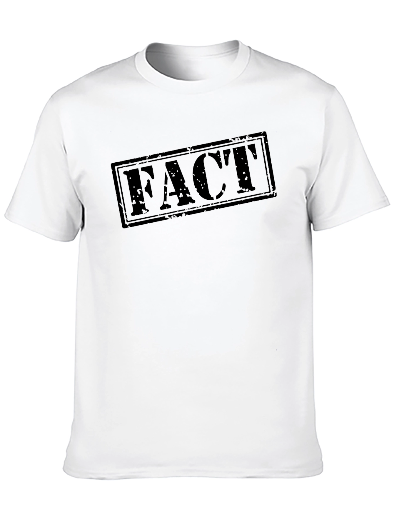 Black Men's Black FACT Graphic Print T-Shirt view 10