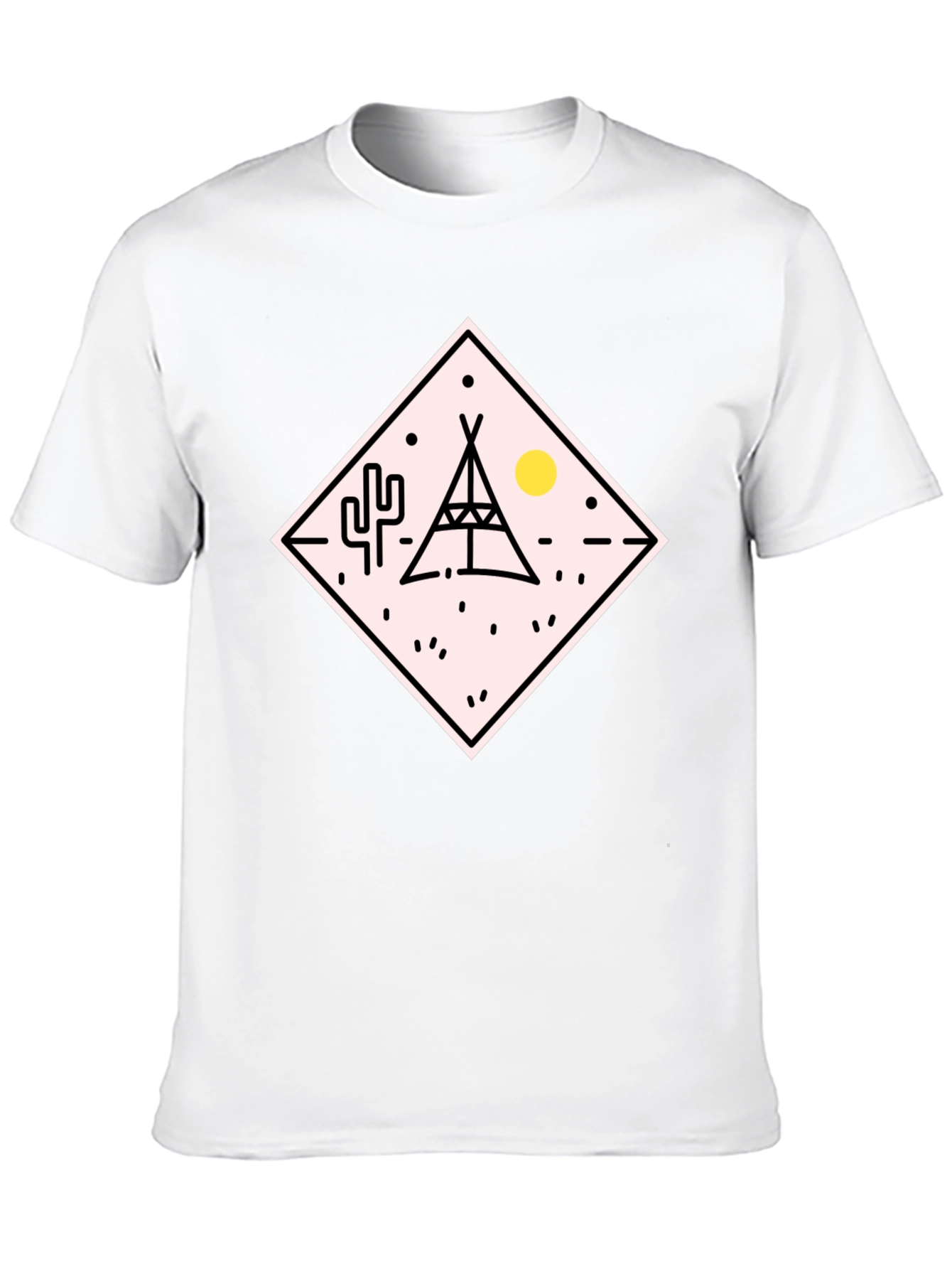 Black Teepee Desert Graphic T-Shirt - Black view 10