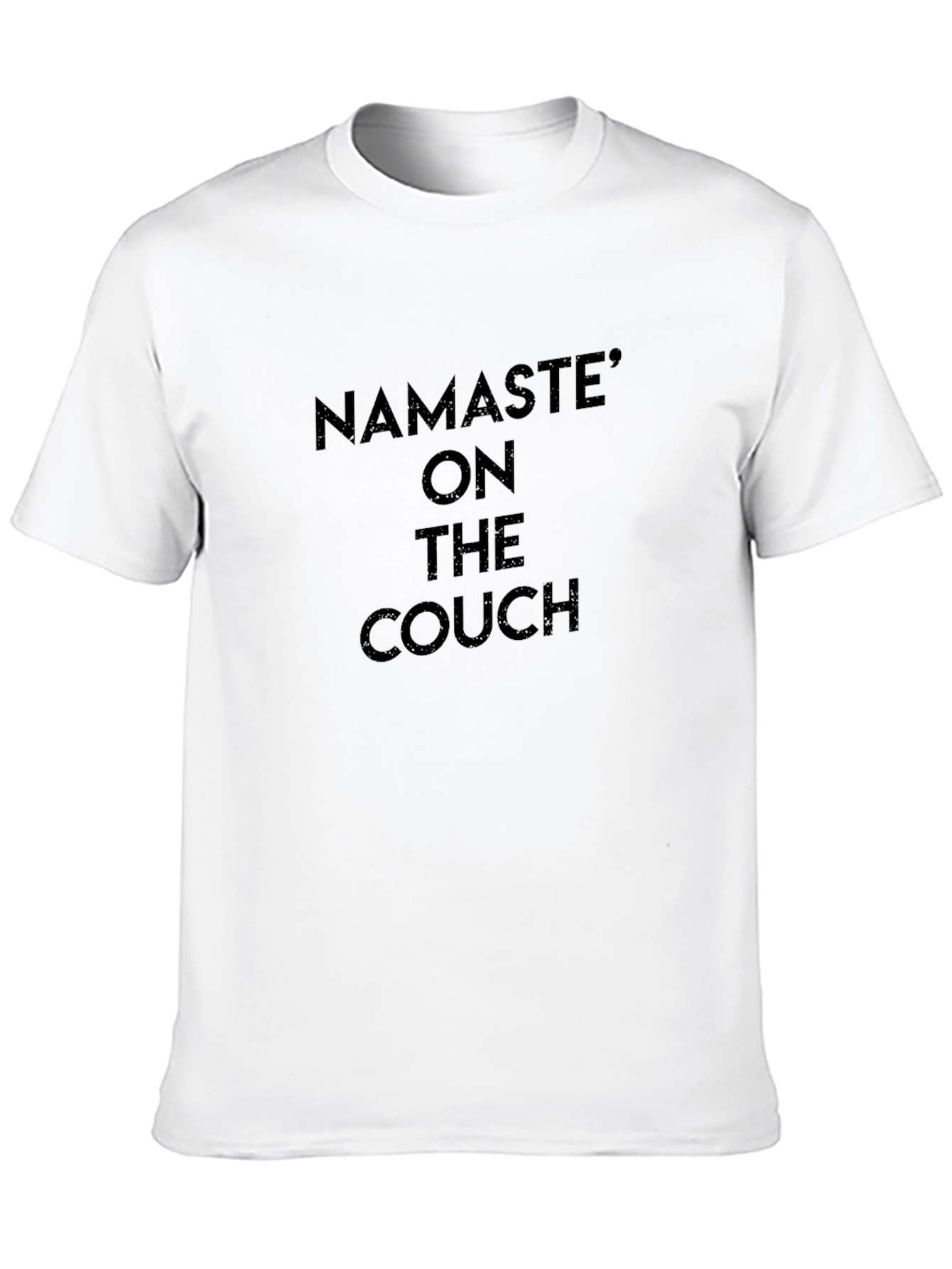 Black Namaste On The Couch Black Graphic Tee view 10