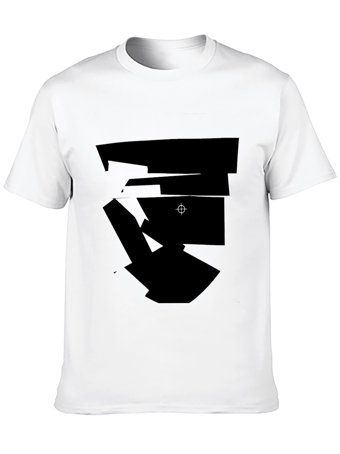 Black Abstract Black Graphic Tee - Modern Casual Wear view 10