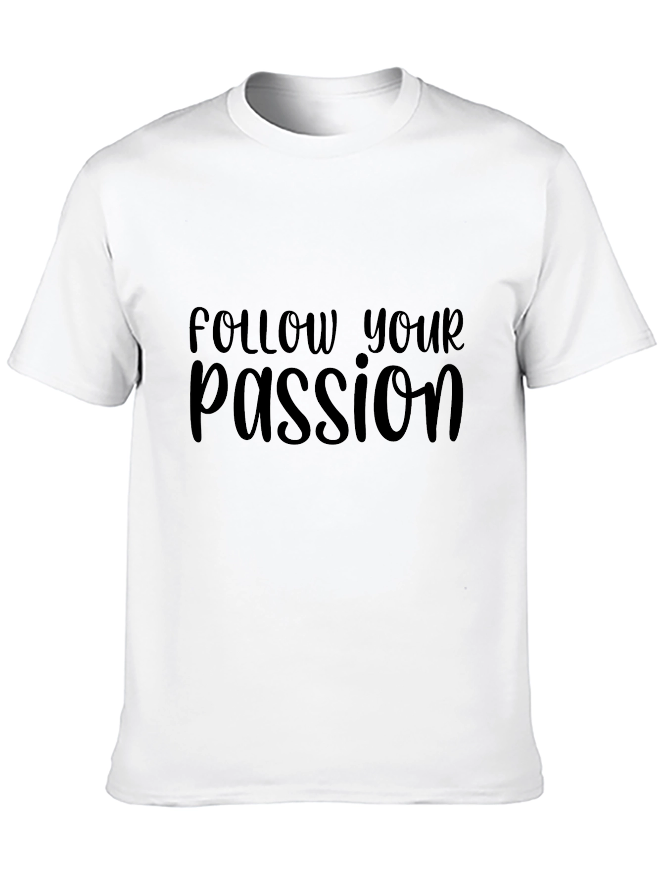 Black Follow Your Passion Graphic Tee - Black view 10