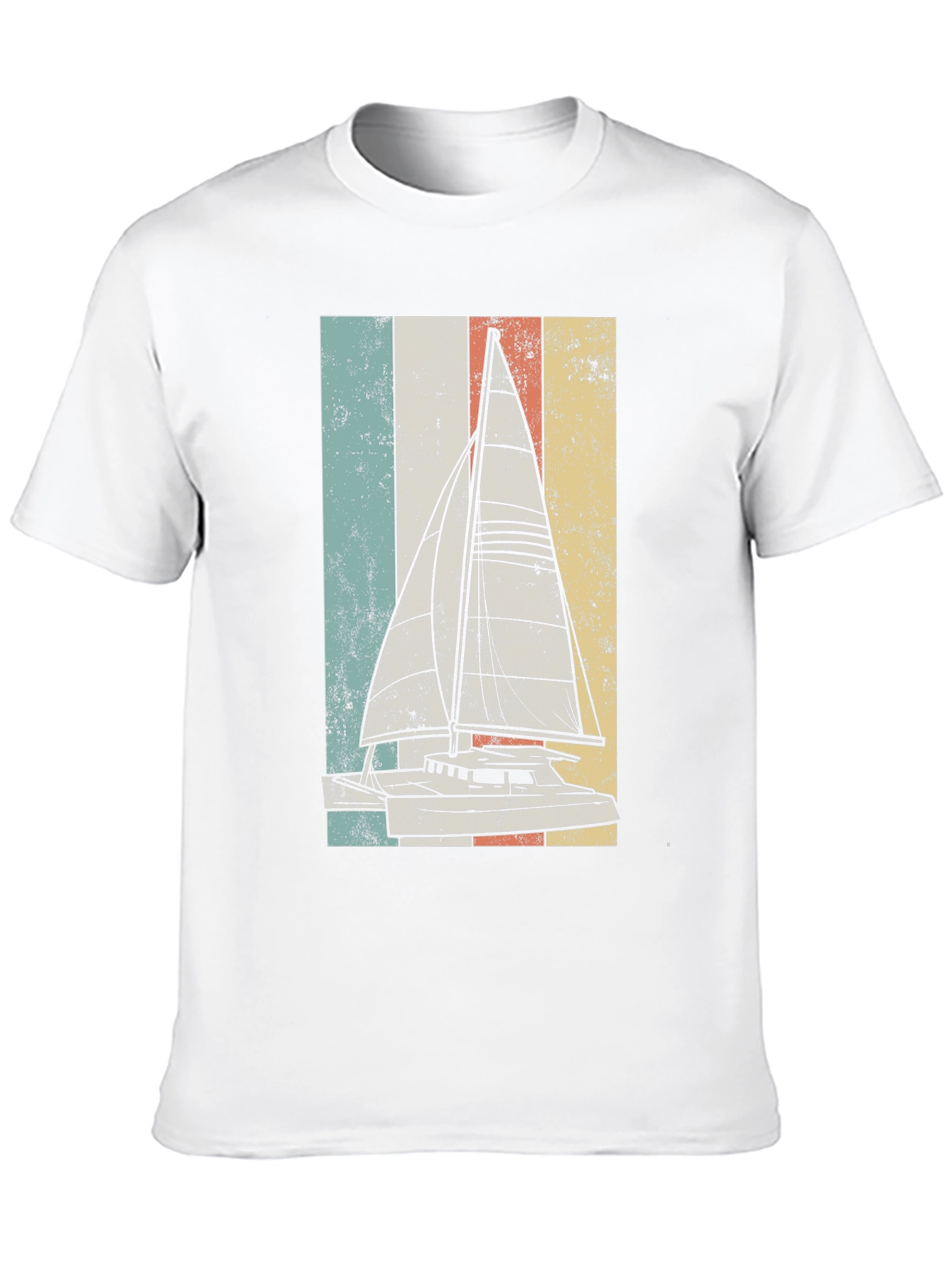 Black Vintage Sailboat T-Shirt - Retro Nautical Design view 10