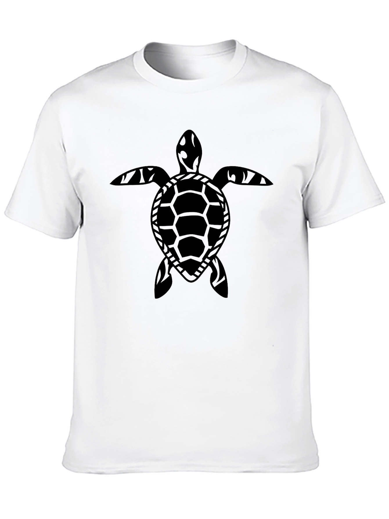 Black Turtle Graphic Tee - Black Cotton Blend Casual Wear view 10