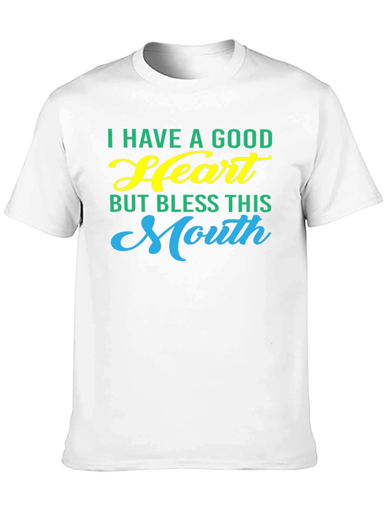 Black Good Heart Bless This Mouth Graphic Tee view 10