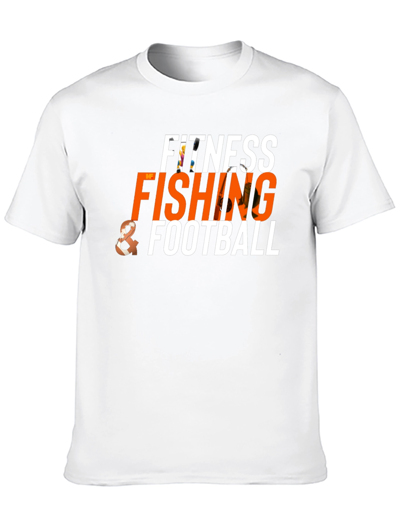 Black Fitness Fishing & Football Graphic Tee view 10