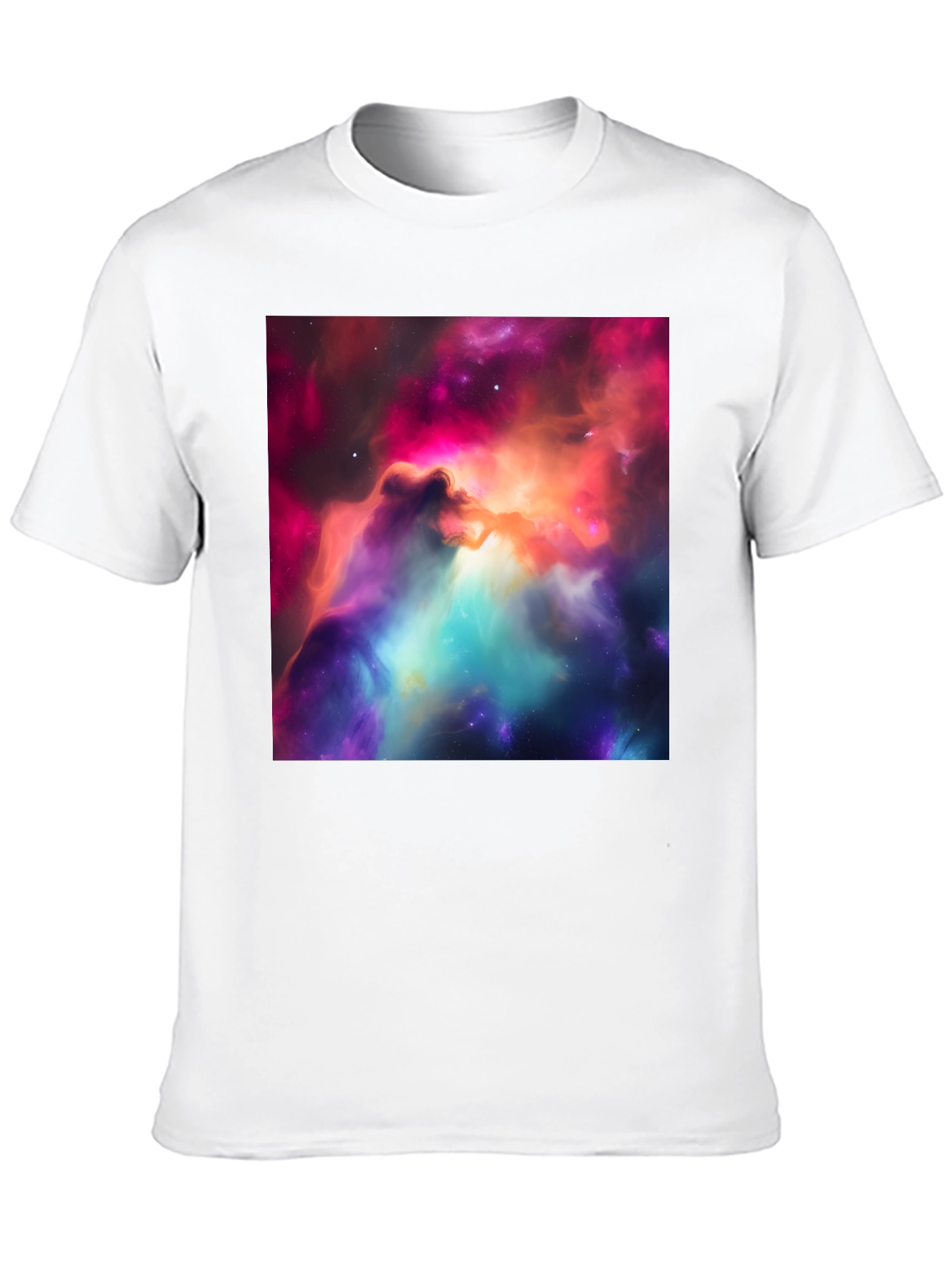 Black Nebula Print Black T-Shirt view 10