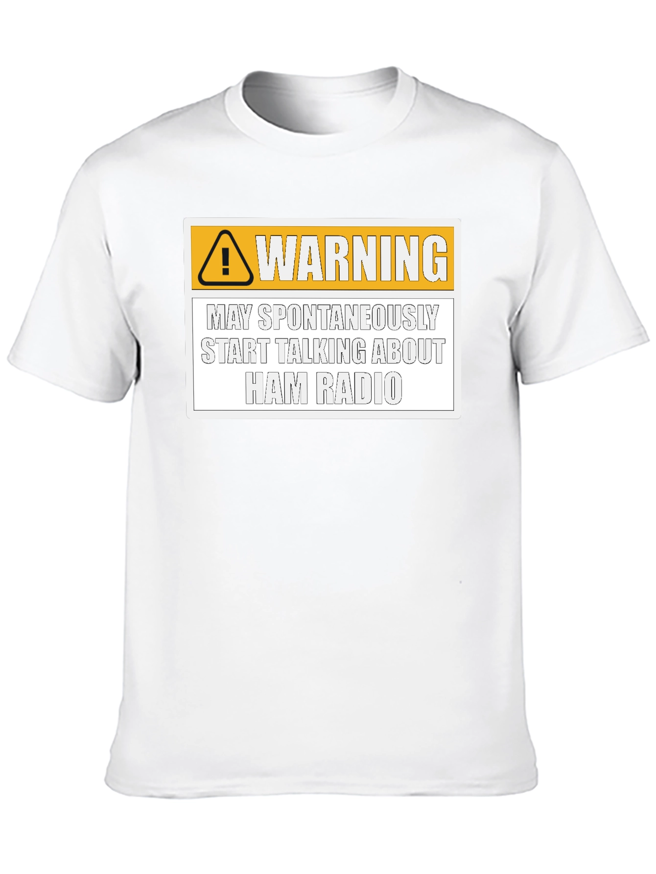Black Ham Radio Warning T-Shirt view 10
