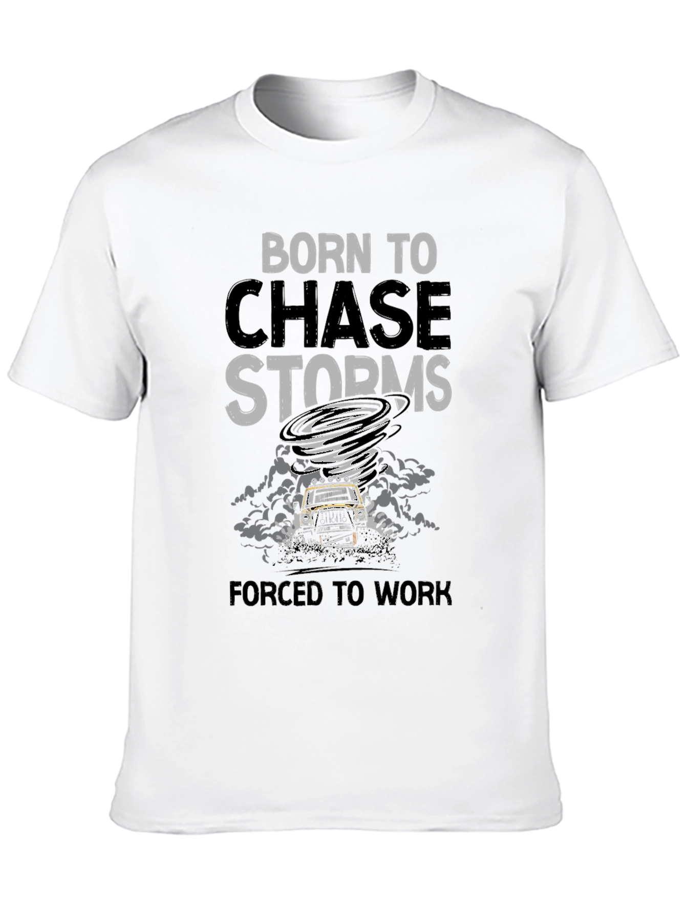 Black Born to Chase Storms T-Shirt view 10