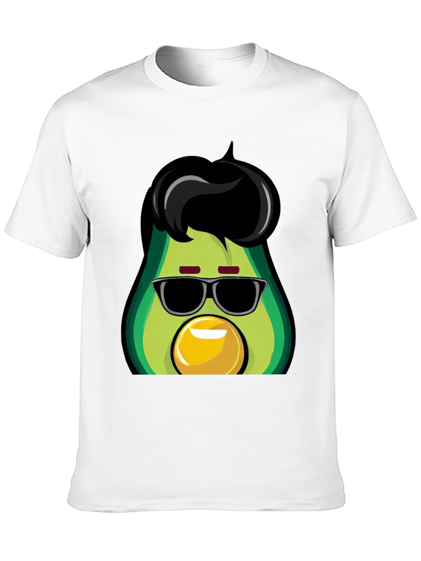 Black Cool Avocado T-Shirt - Funky Graphic Tee view 10