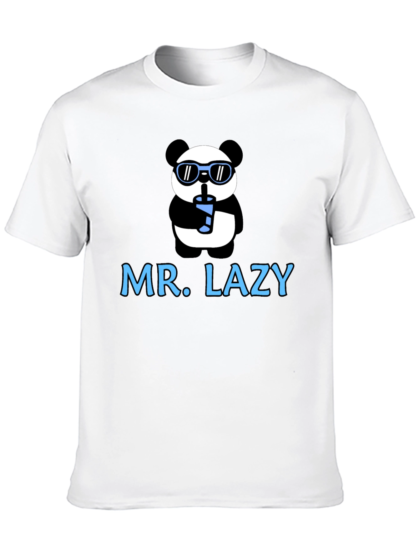 Black Mr. Lazy Panda Graphic T-Shirt view 10