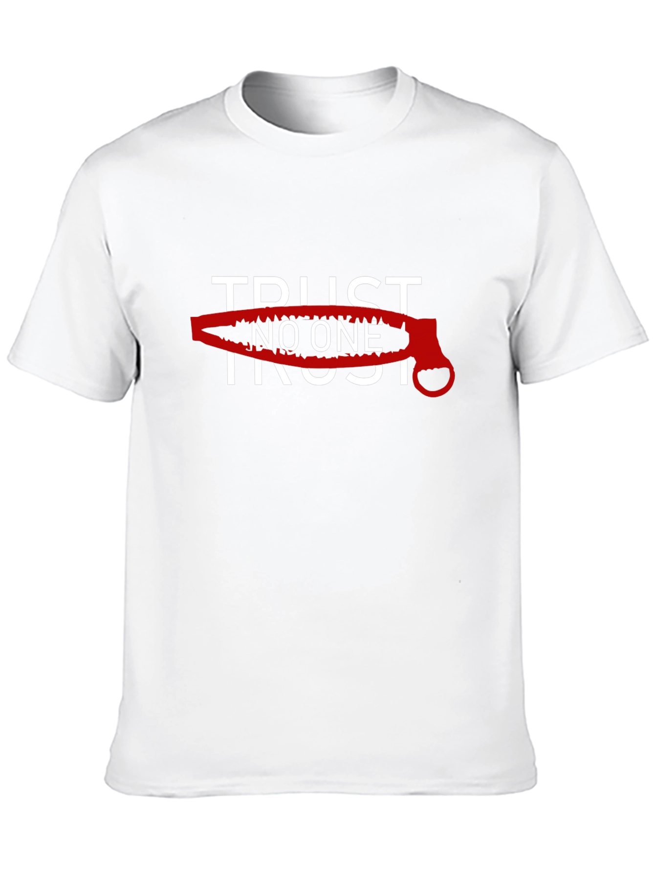 Black Trust No One Graphic Tee - Bold Statement T-Shirt view 10