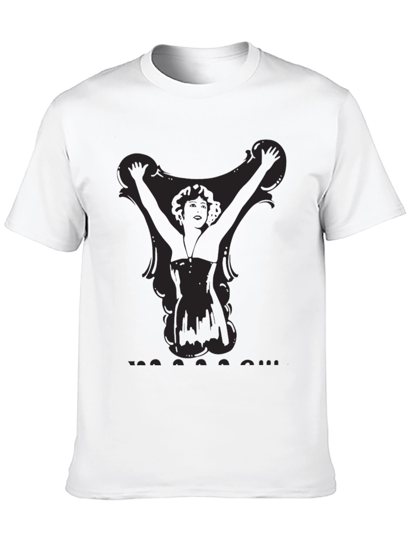 Black Vintage Graphic Print Black Tee view 10