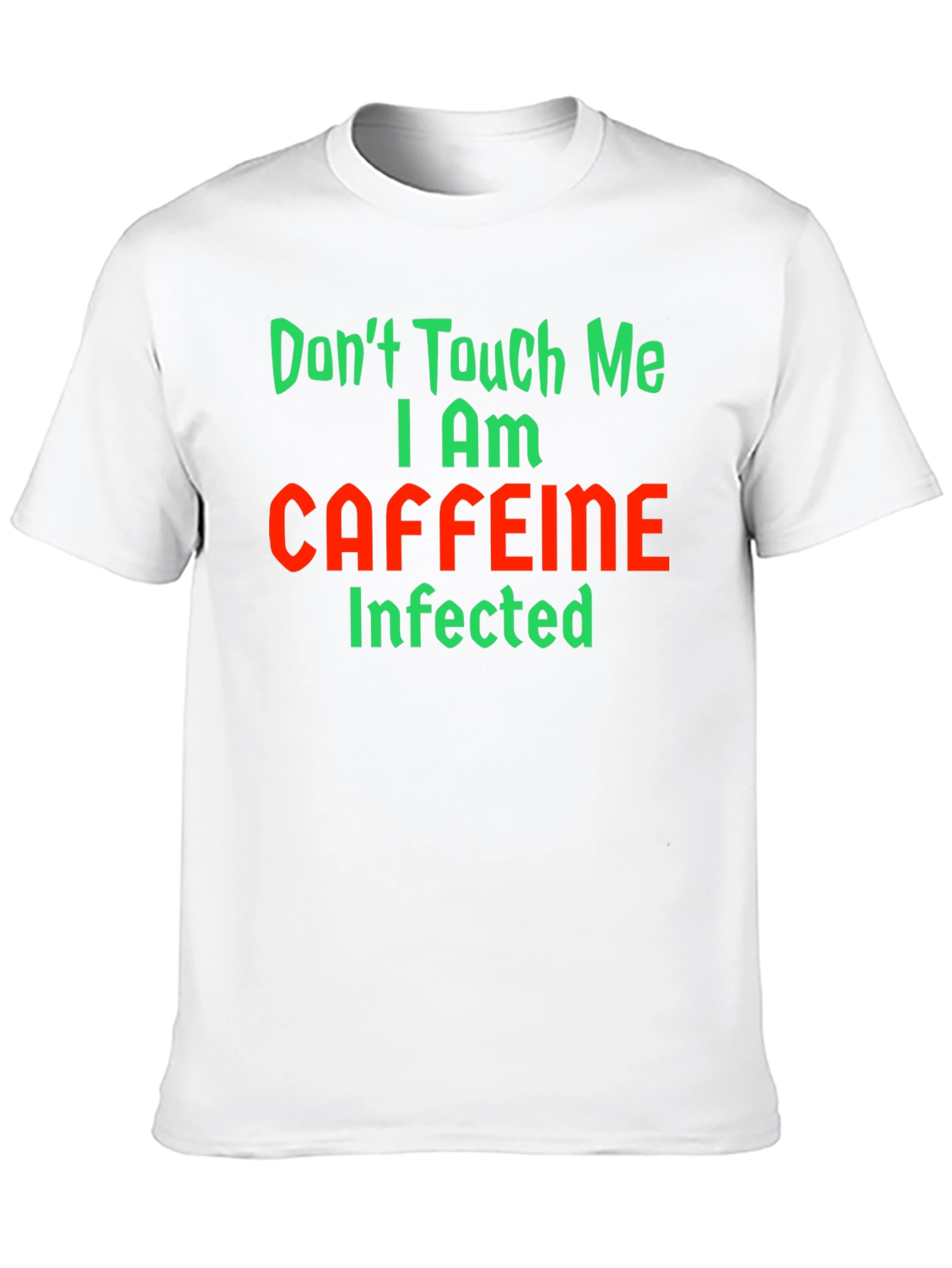 Black Caffeine Infected Graphic T-Shirt - Funny Novelty Tee view 10