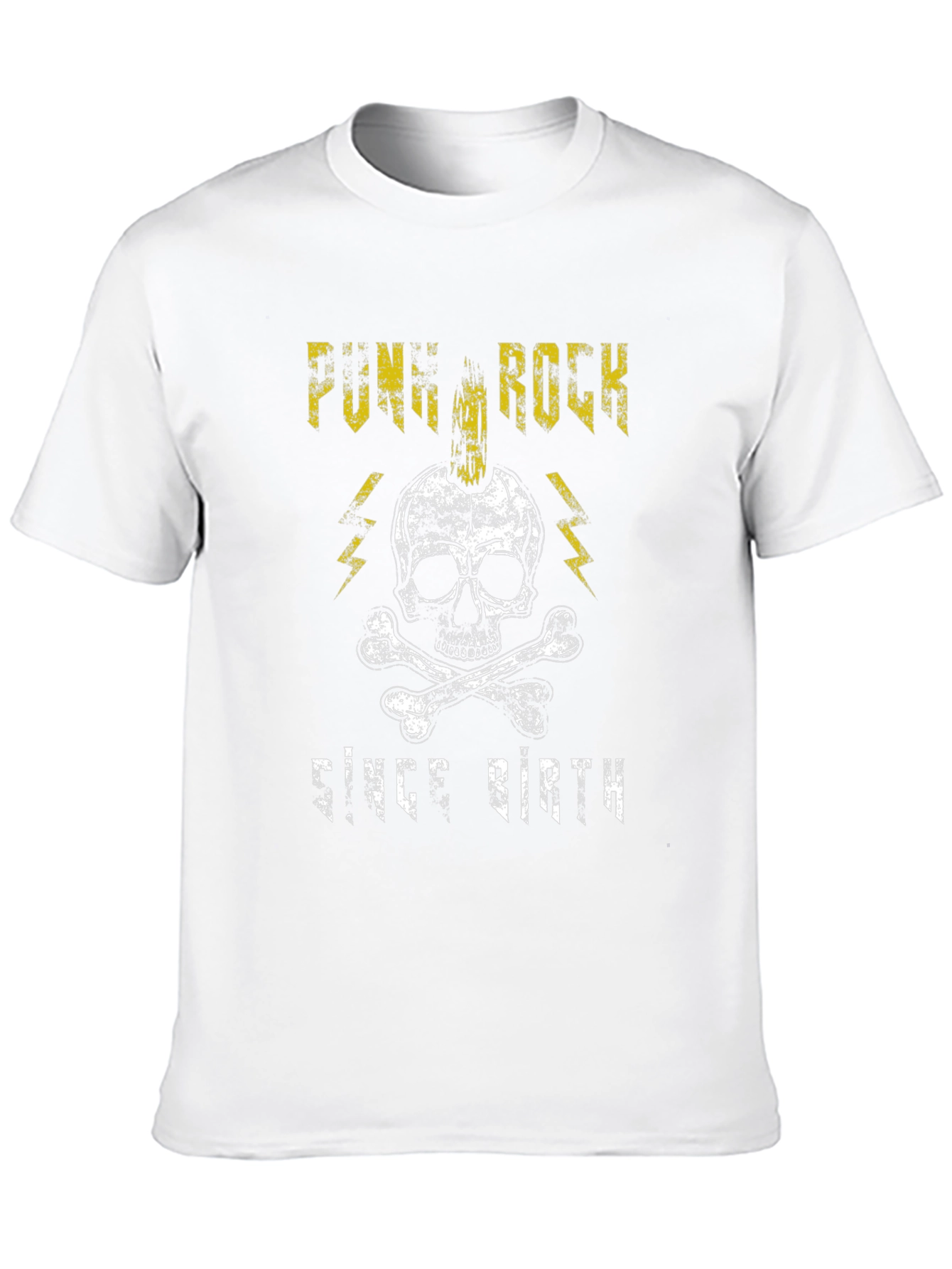 Black Punk Rock Since Birth Black Graphic T-Shirt view 10