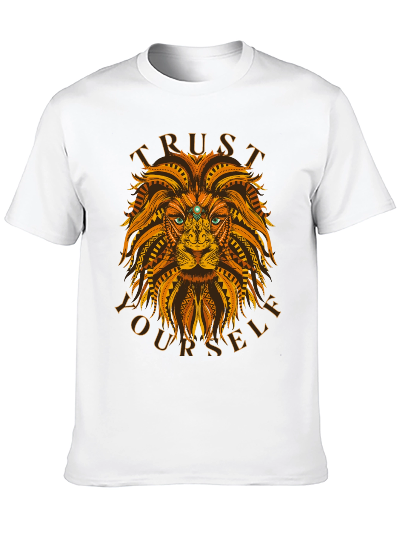 Black Trust Yourself Lion Graphic Tee view 10