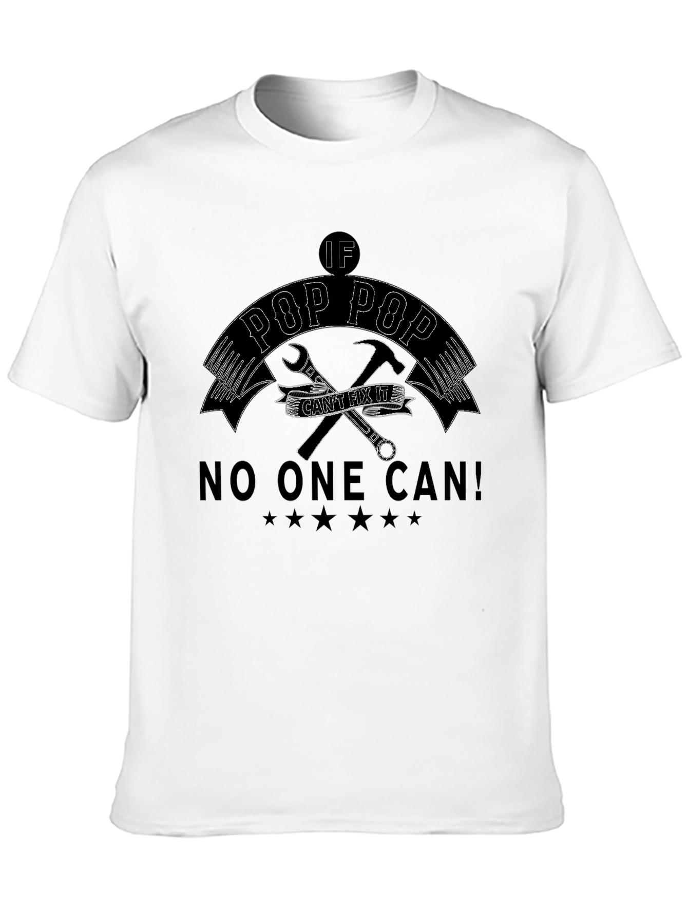 Black Pop Pop Can Fix It T-Shirt - Gift for Grandfather view 10