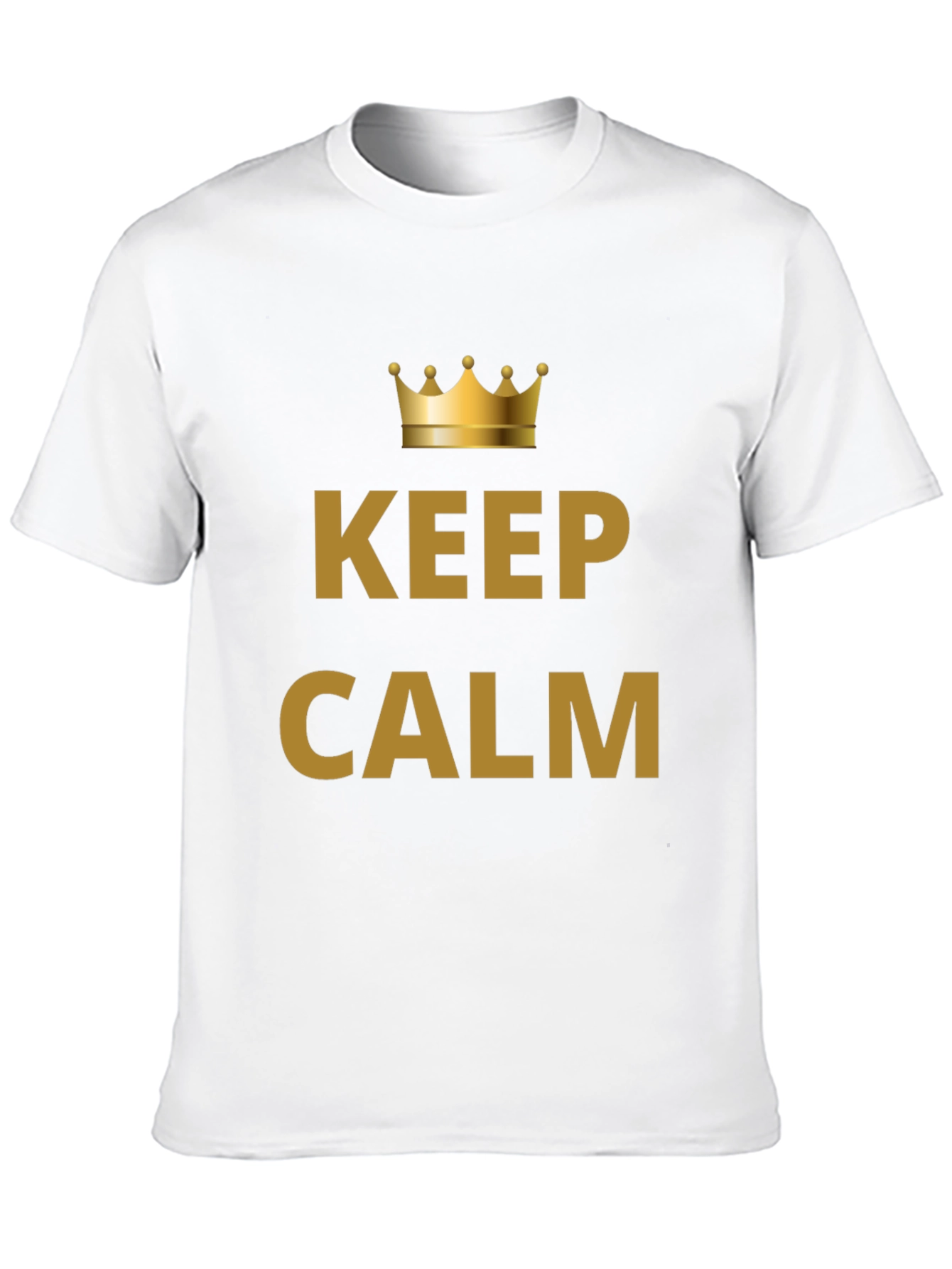 Black Keep Calm Crown Graphic Men's Black T-Shirt view 10