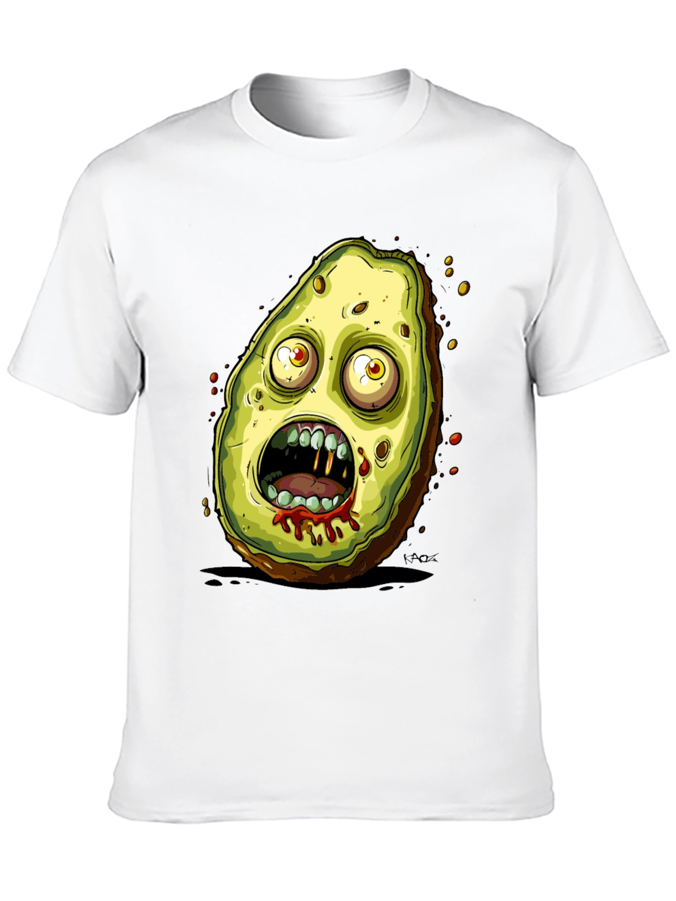 Black Zombie Avocado Graphic Tee - Black view 10