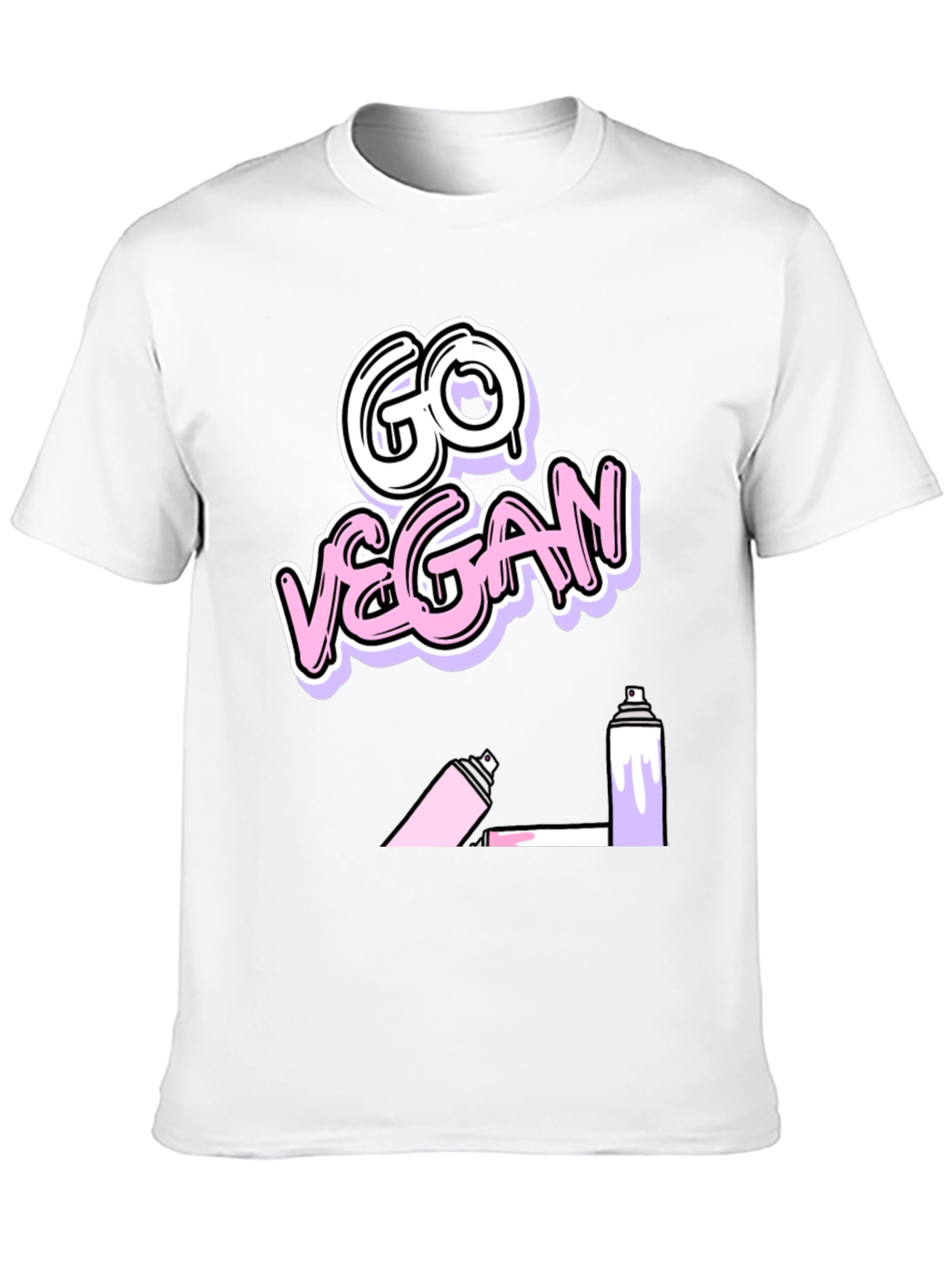 Black Go Vegan Graffiti T-Shirt view 10
