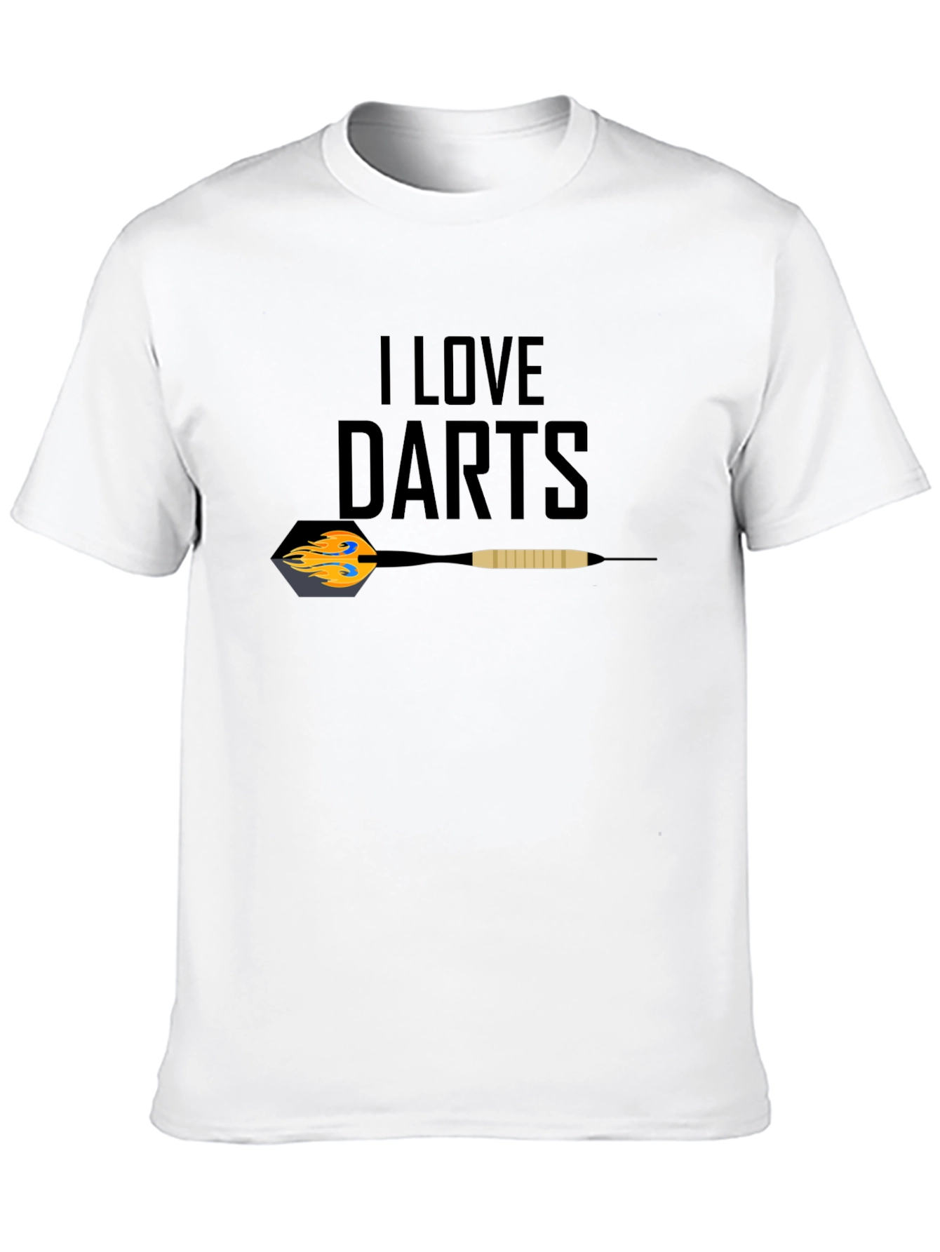 Black I Love Darts Graphic T-Shirt - Black view 10