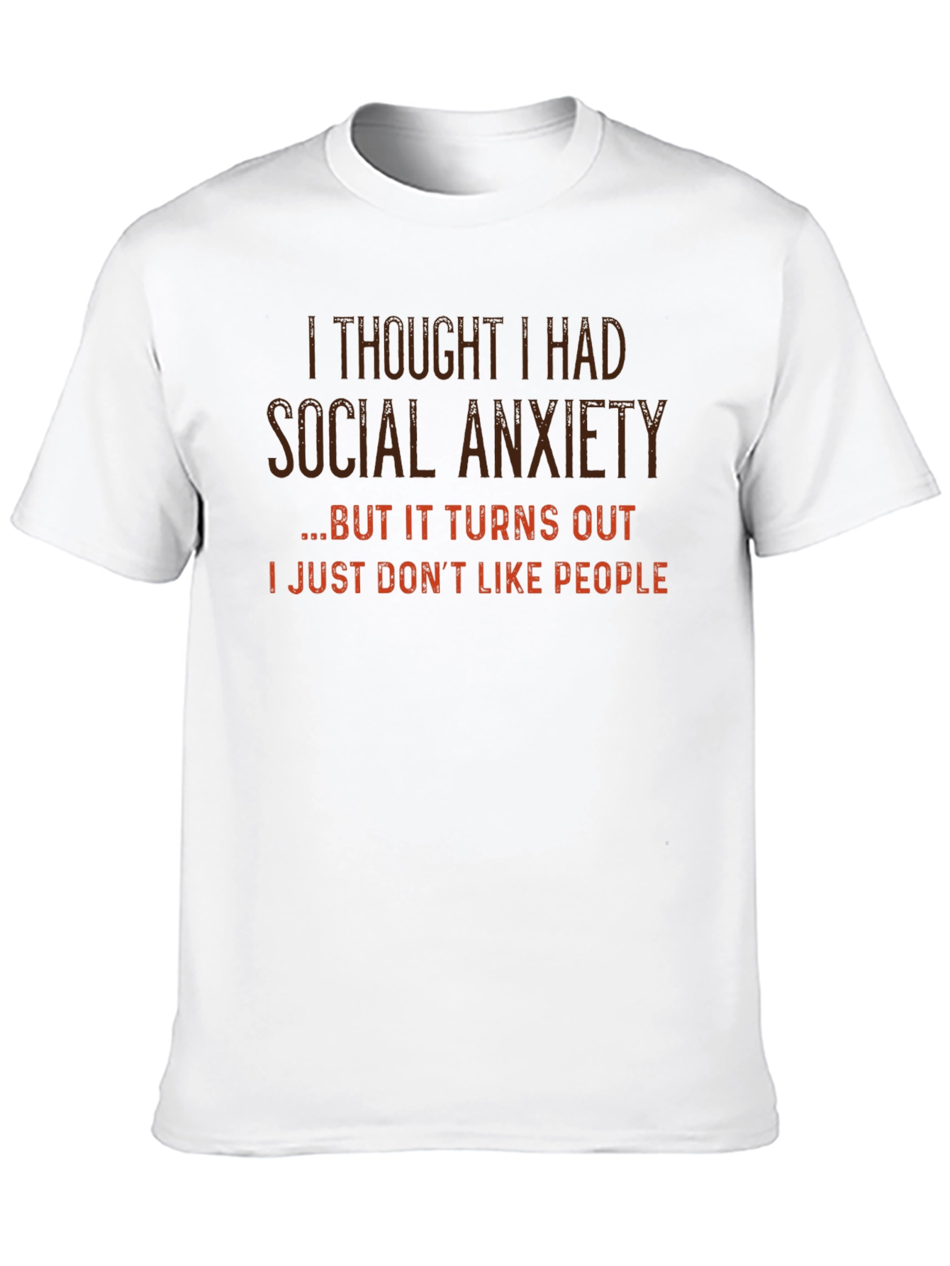 Black Social Anxiety T-Shirt - Funny Slogan Tee view 10