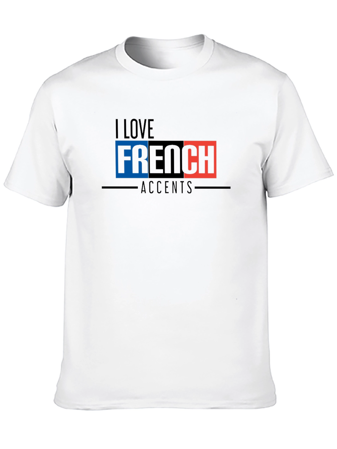 Black I Love French Accents Black Graphic Tee view 10
