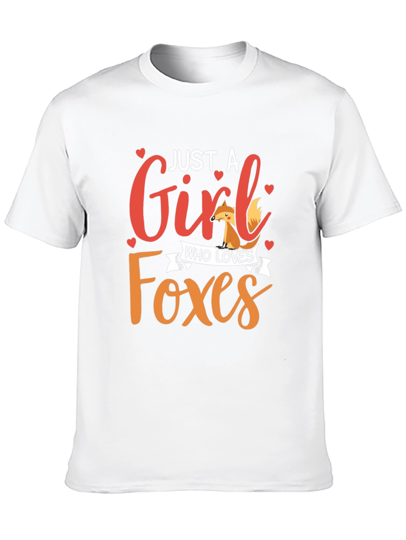 Black Just A Girl Who Loves Foxes Black Graphic Tee view 10