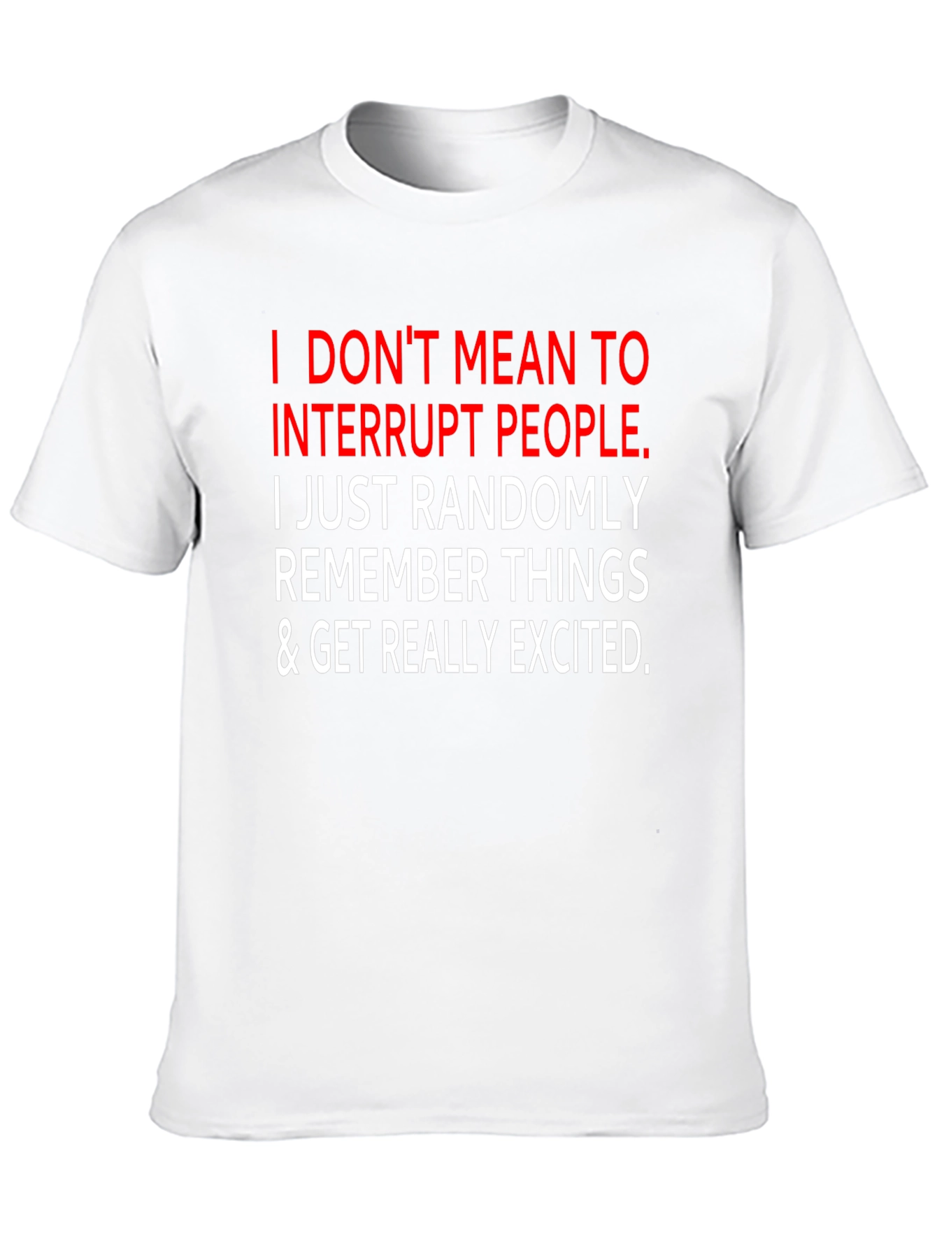 Black Funny Sarcastic Graphic Tee - I Interrupt People view 10
