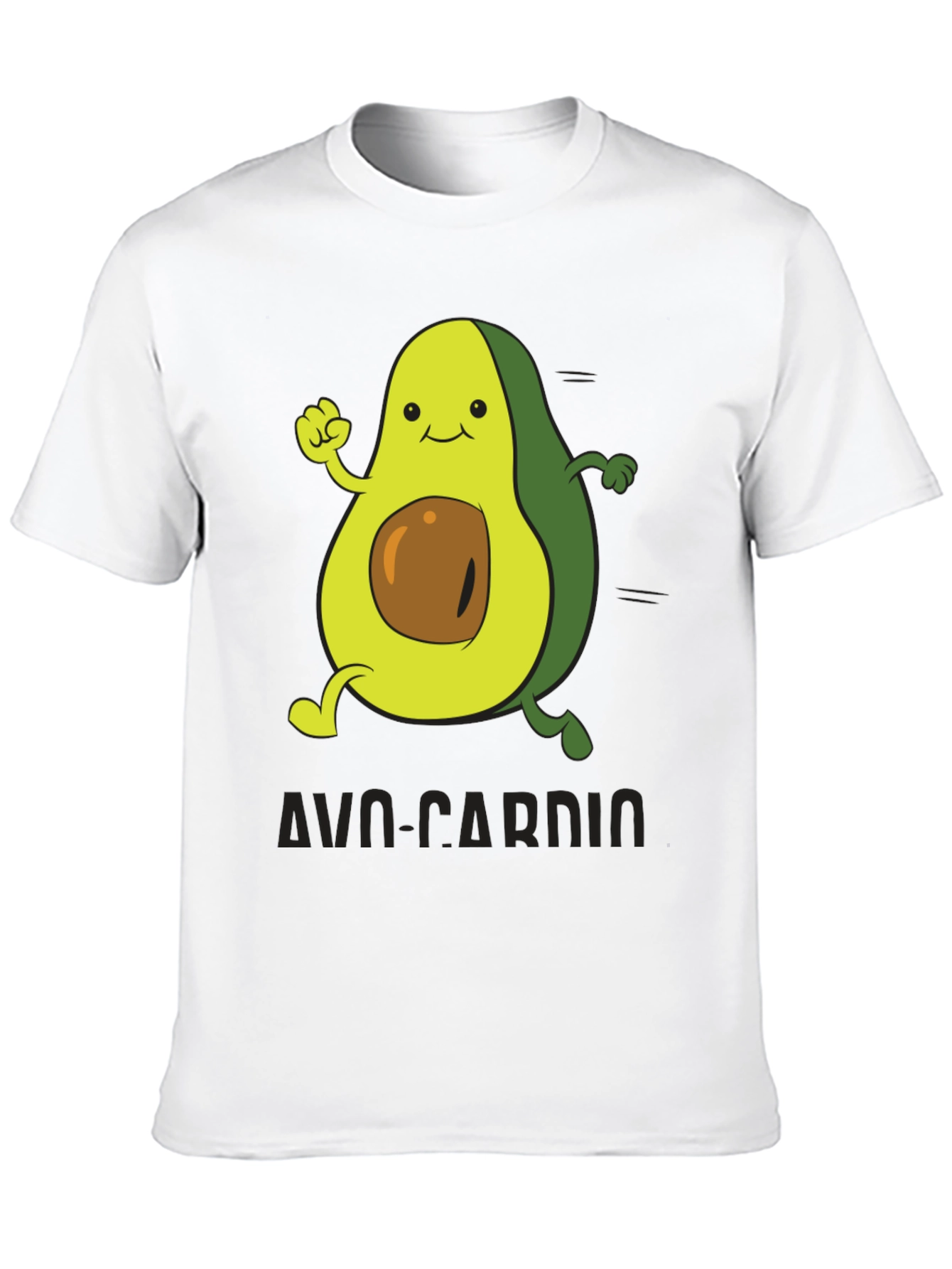 Black Avo-Cardio T-Shirt - Avocado Fitness Tee view 10