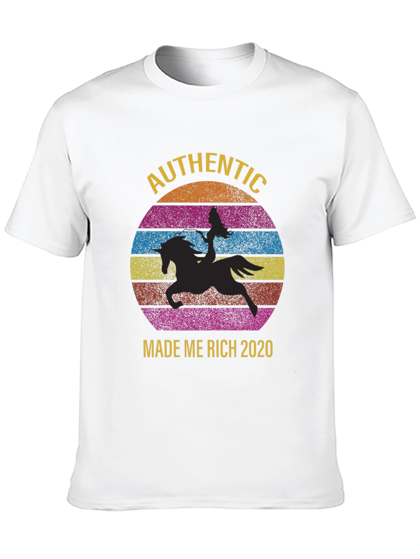 Black Authentic Made Me Rich 2020 T-Shirt view 10