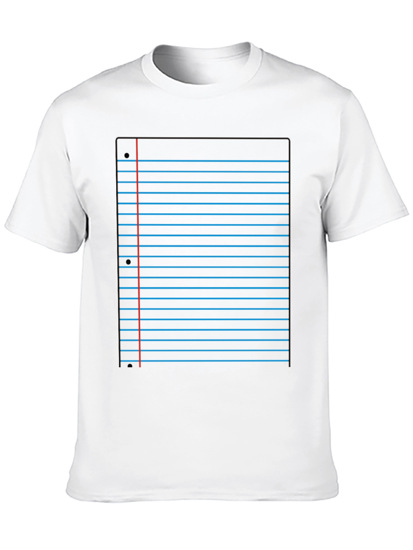 Black Notebook Paper Graphic Tee - Novelty Design view 10