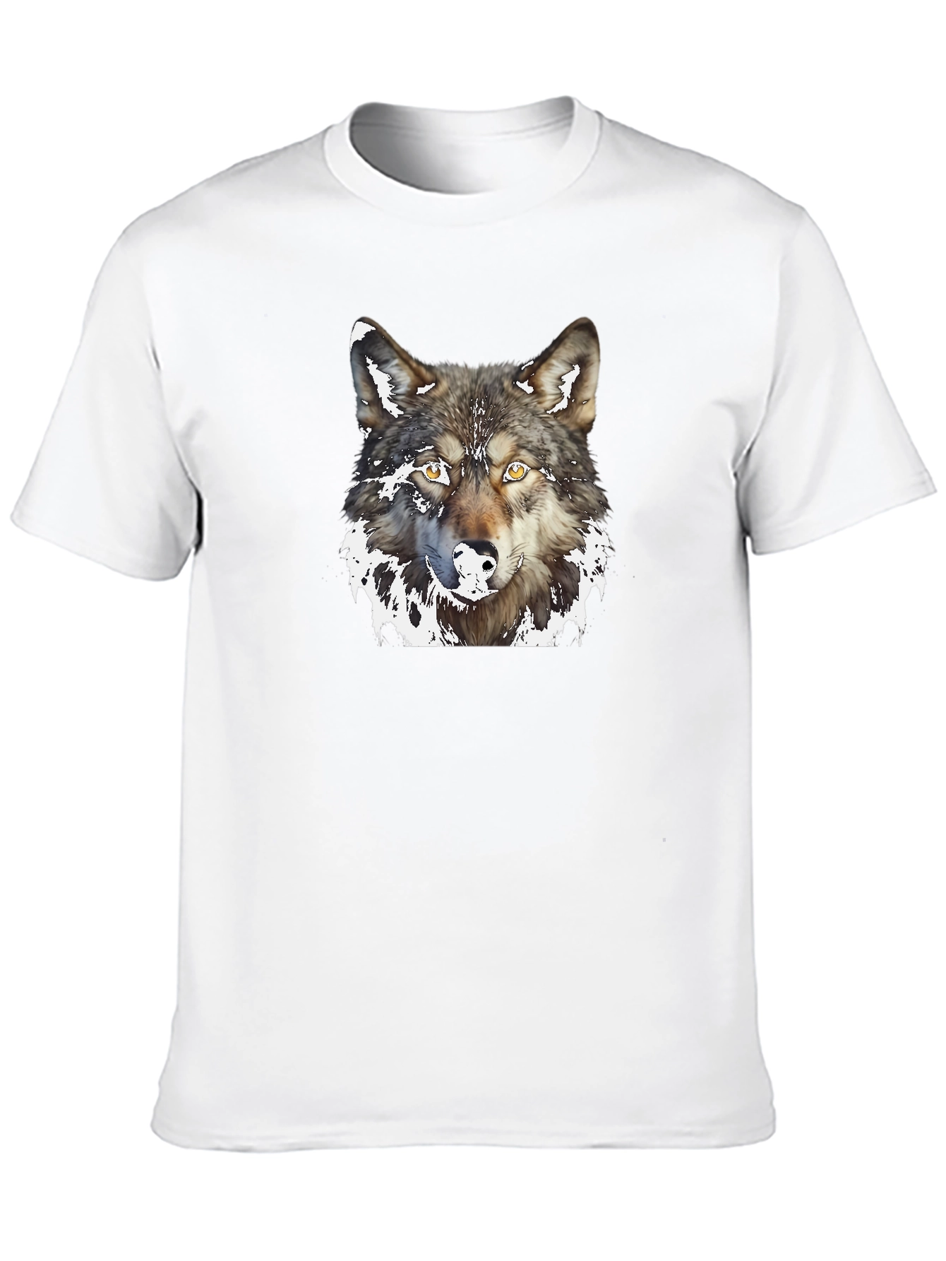 Black Wolf Graphic Print Black T-Shirt view 10