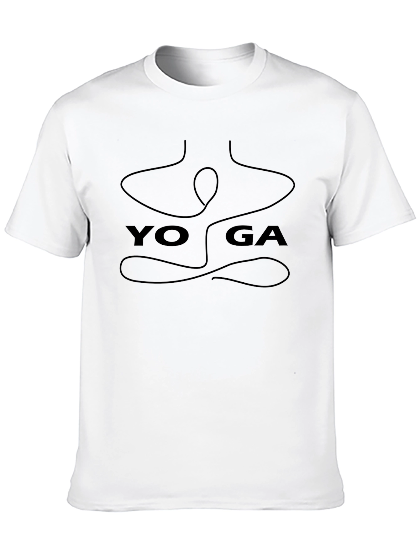 Black Yoga Pose Graphic T-Shirt - Relaxed Fit, Black view 10