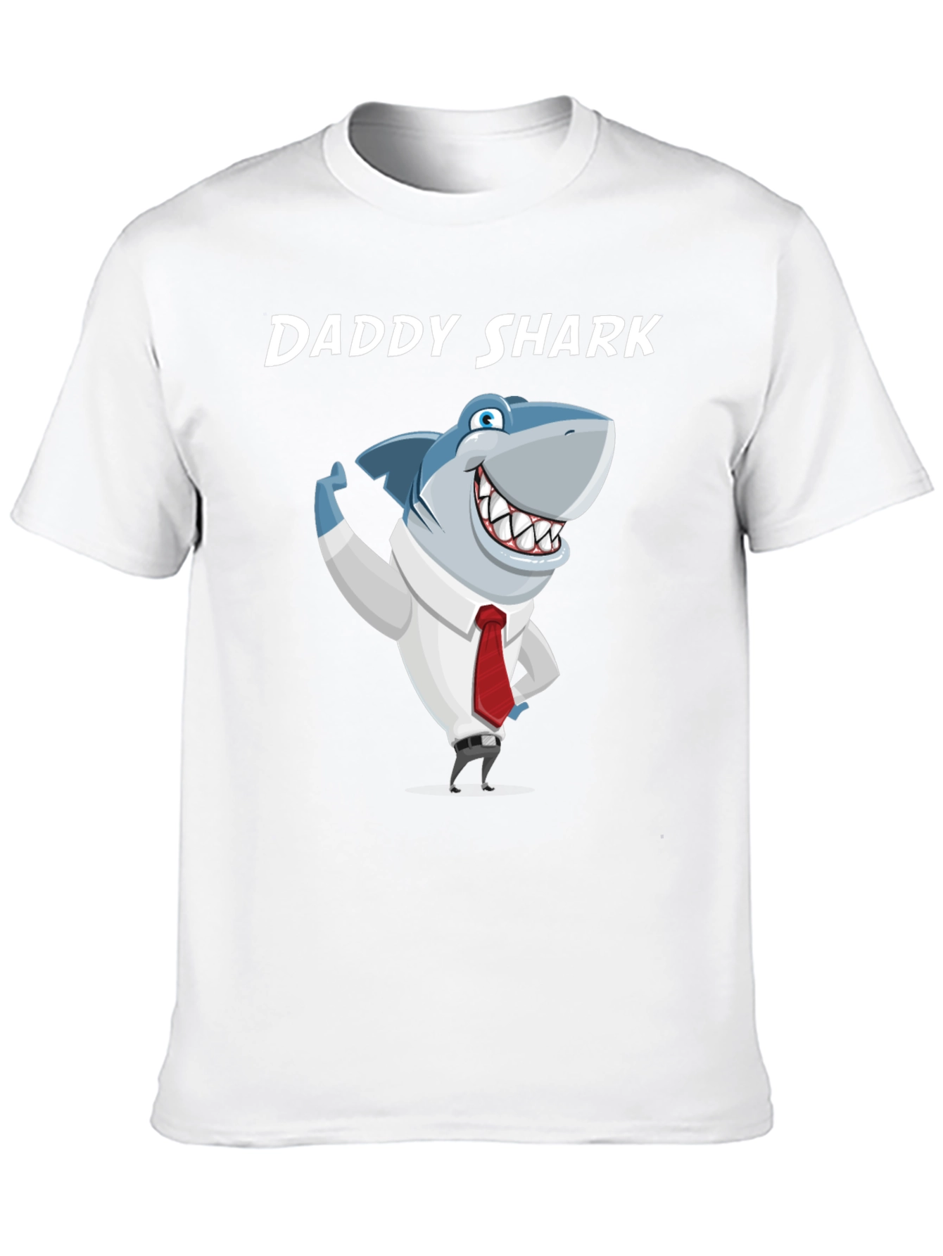 Black Daddy Shark Graphic T-Shirt - Men's Black Tee view 10
