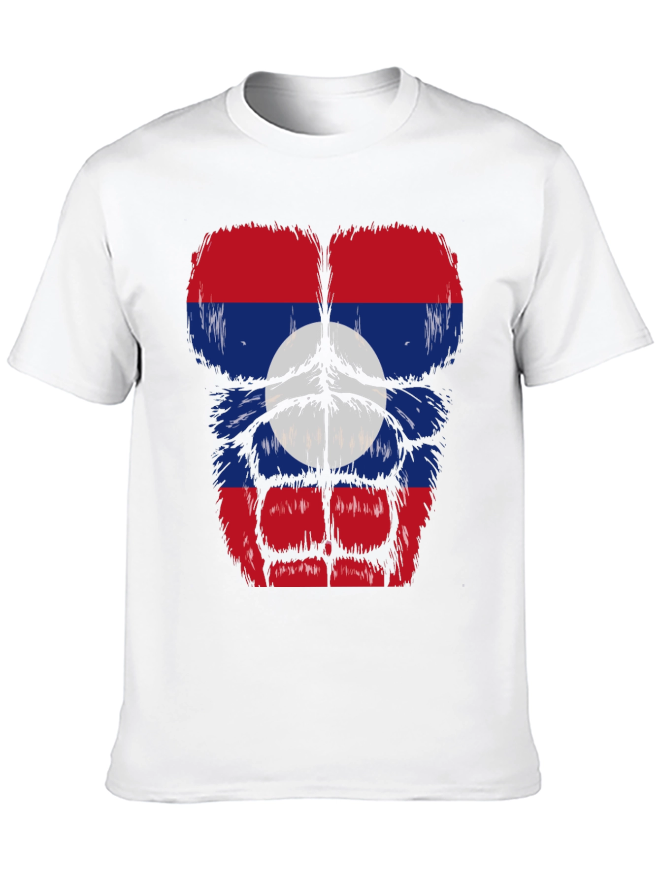 Black Laos Flag Gorilla Bodybuilder T-Shirt view 10