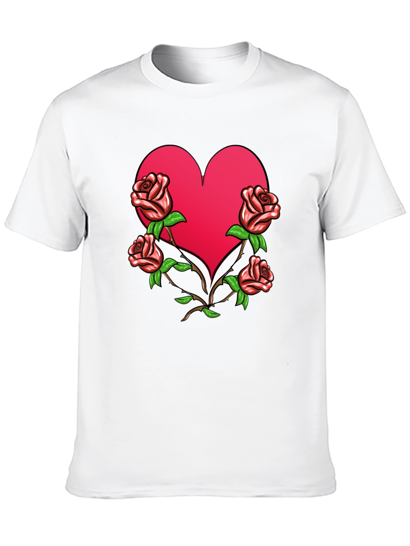 Black Heart & Roses Graphic Tee - Black view 10