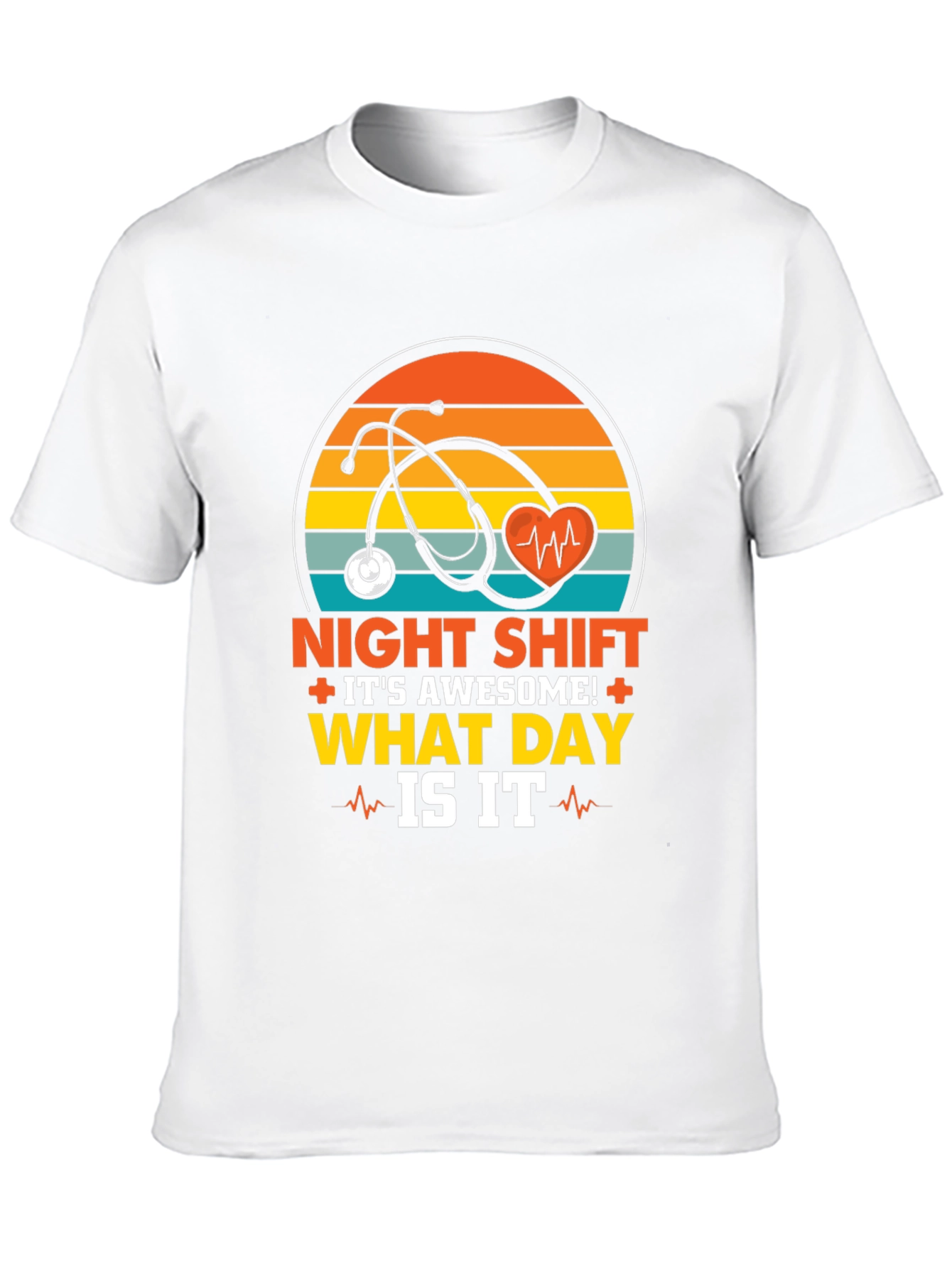 Black Night Shift Nurse T-Shirt - What Day Is It? view 10