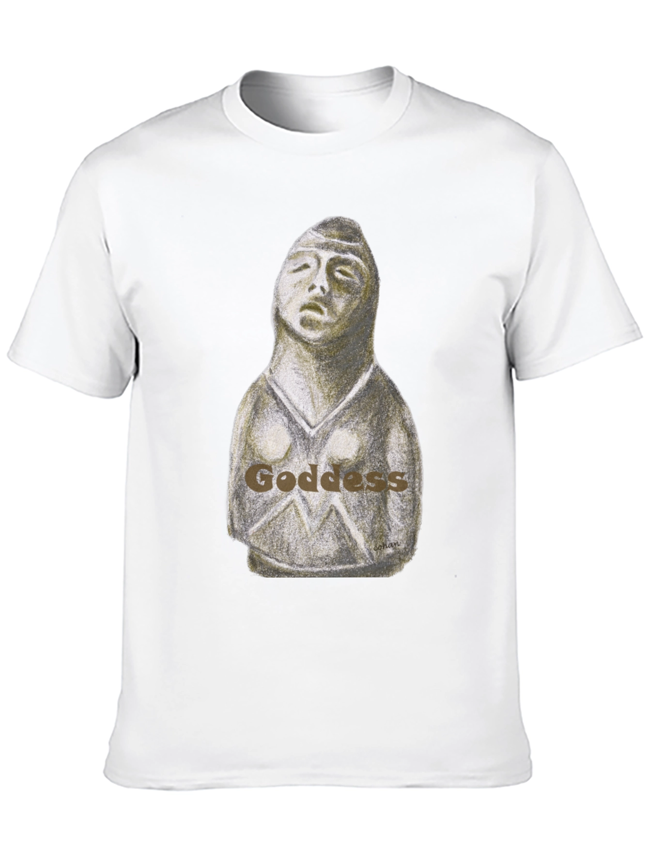 Black Goddess Graphic Print T-Shirt view 10