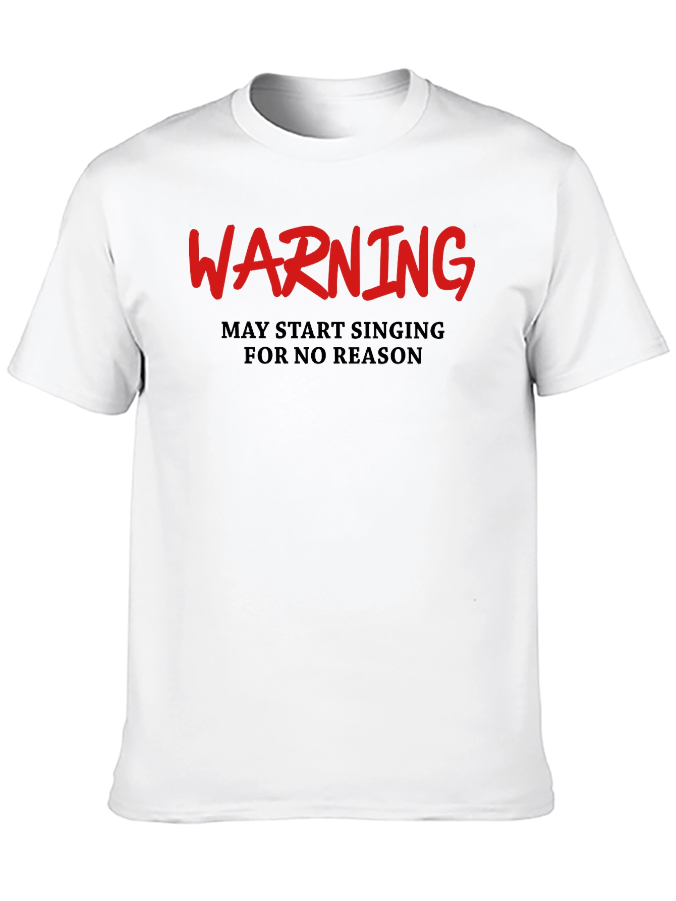 Black Warning May Start Singing Black T-Shirt view 10