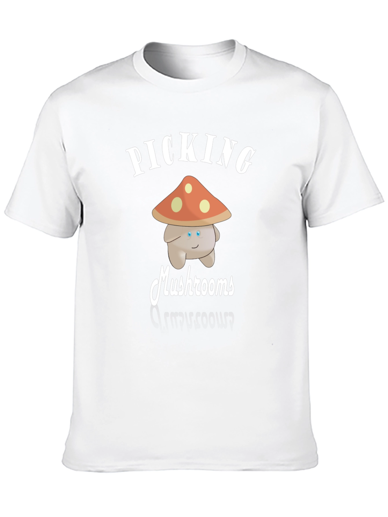 Black Mushroom Picking Graphic Tee view 10
