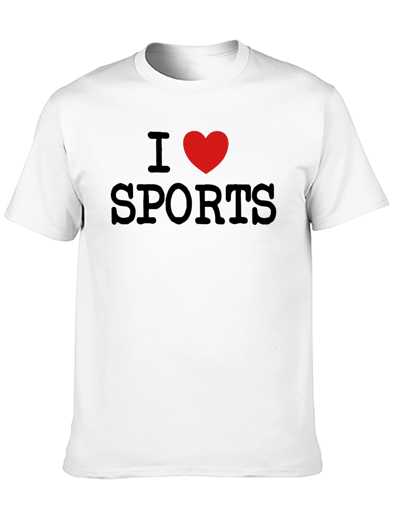 Black I Heart Sports Graphic Tee - Soft Cotton Blend view 10