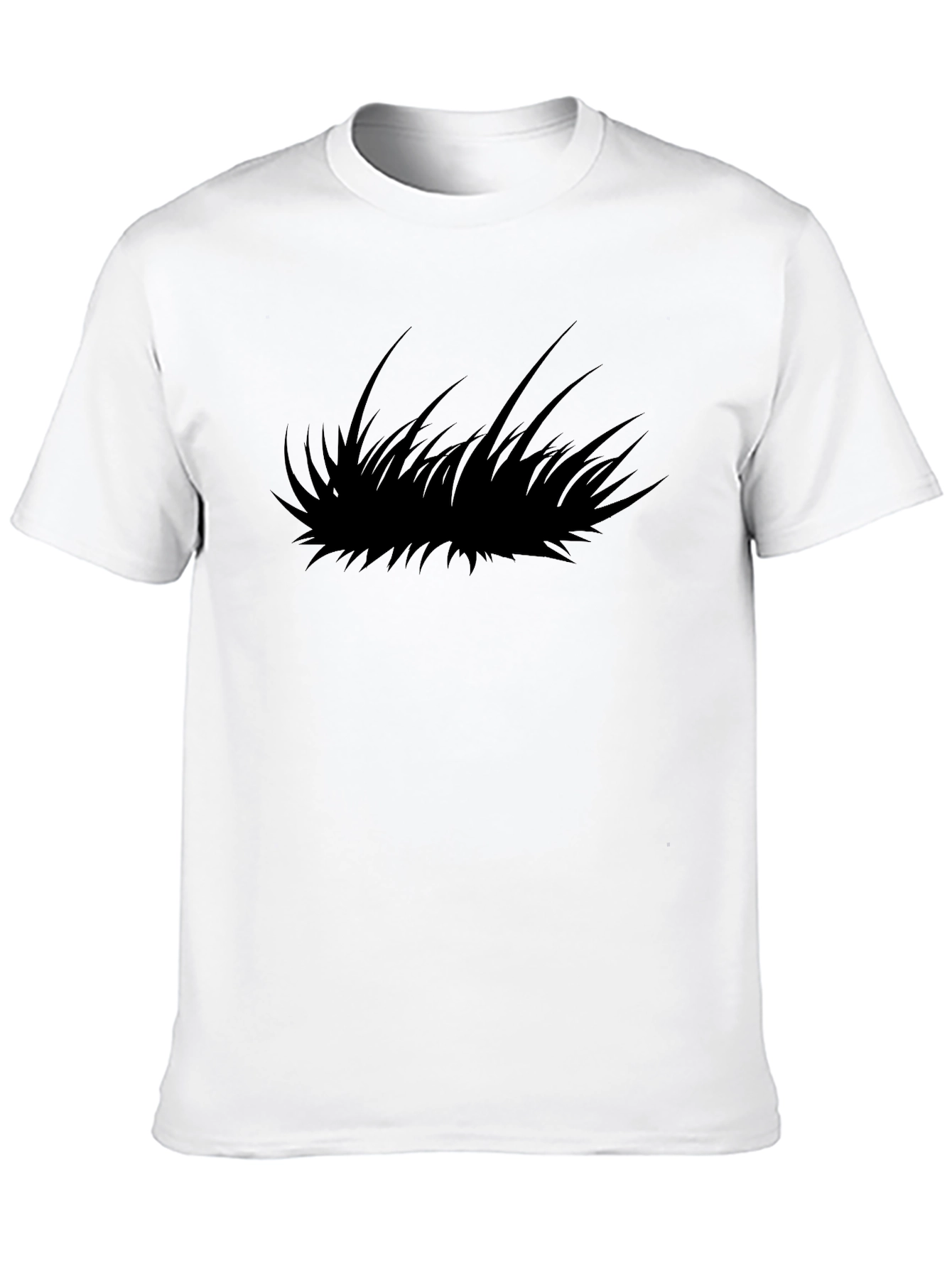Black Grass Design Black T-Shirt view 10