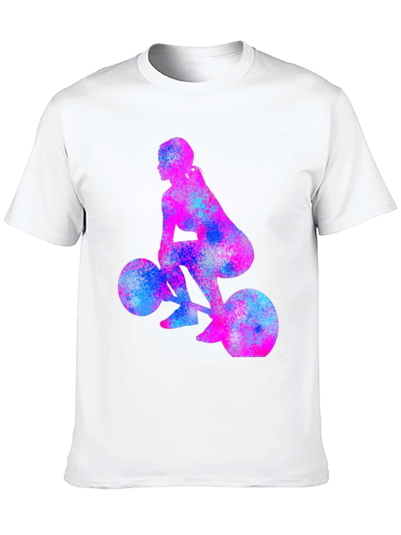 Black Weightlifting Girl Tee - Unique Workout Shirt view 10