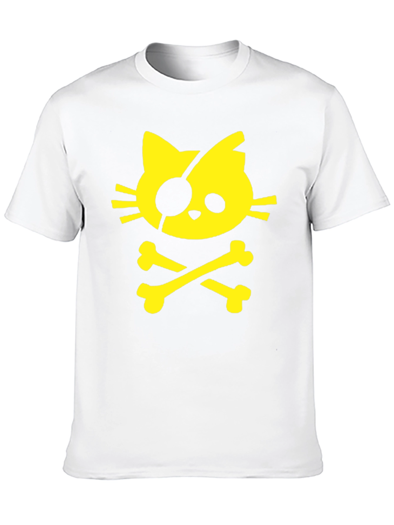 Pirate Cat T-Shirt - Black Cotton Tee - 10