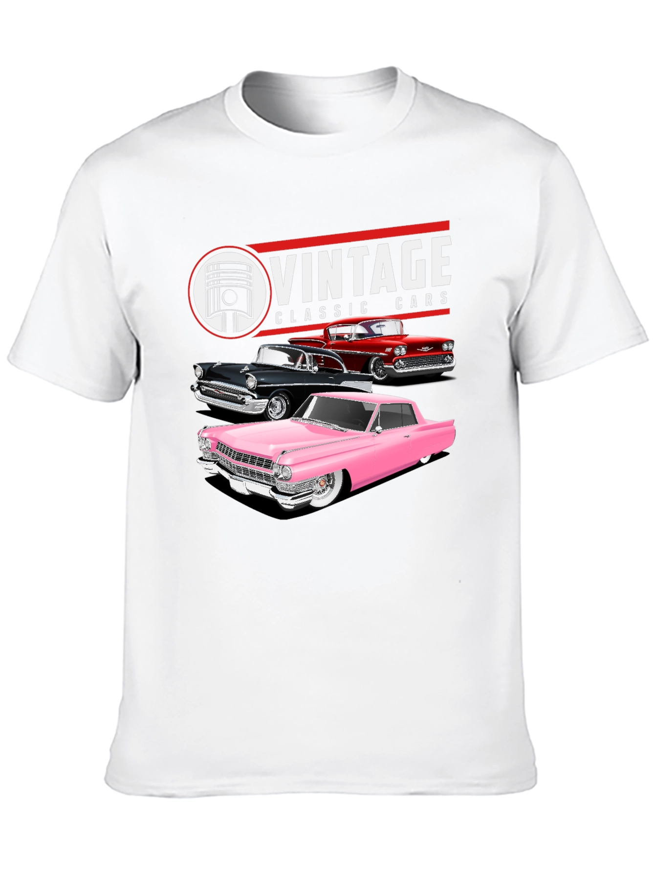 Black Vintage Classic Cars Graphic Tee view 10