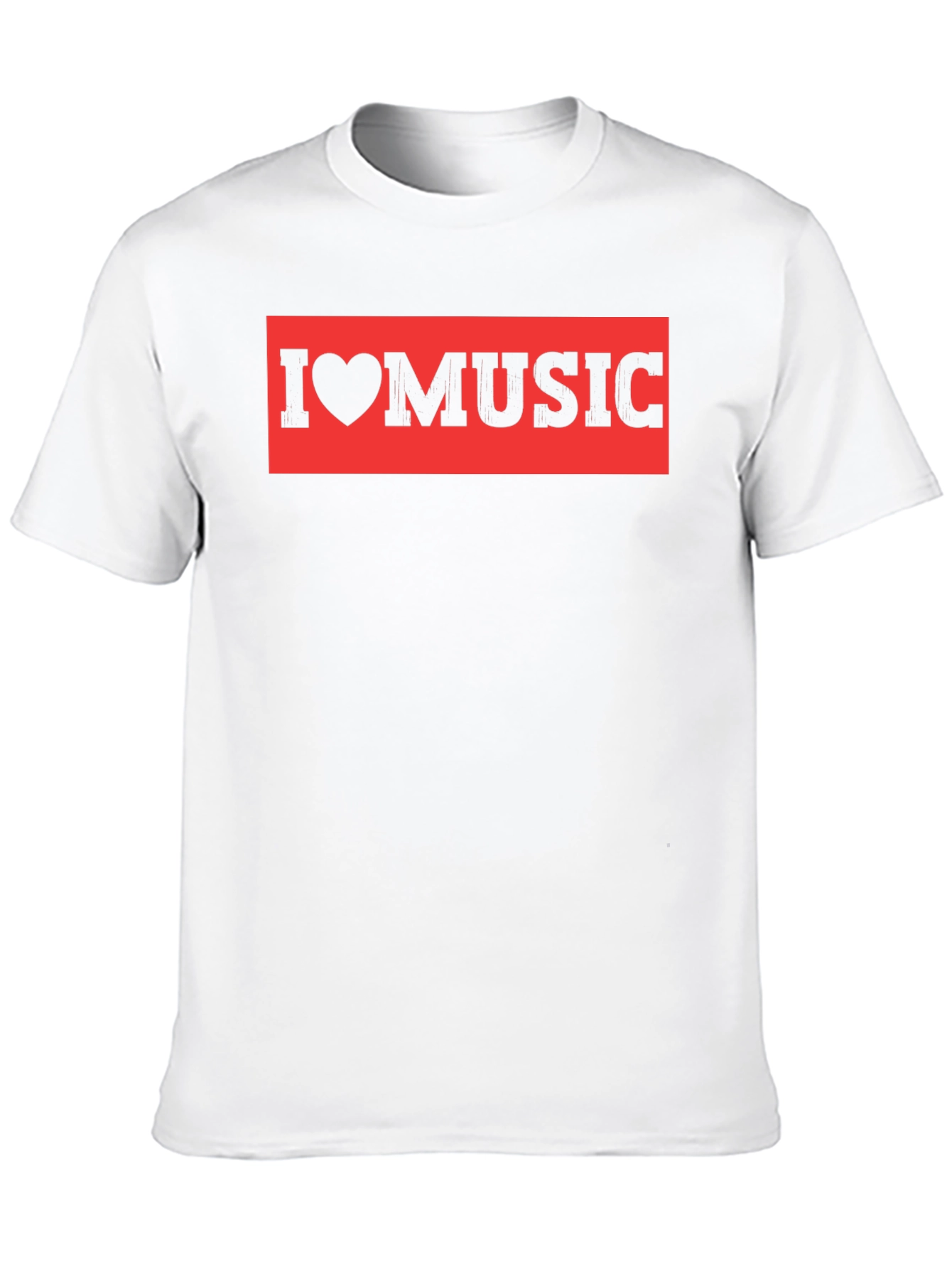 Black I Love Music Black T-Shirt view 10