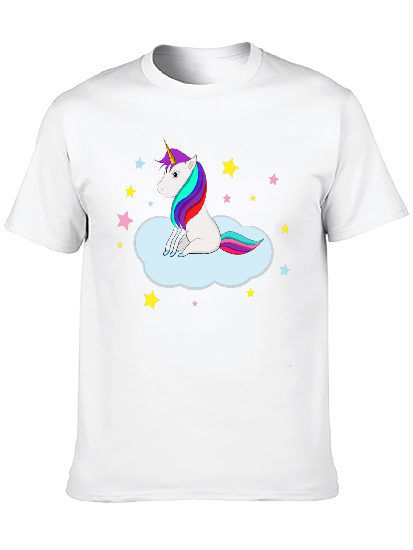 Black Unicorn Cloud Tee - Fun Graphic Print Shirt view 10