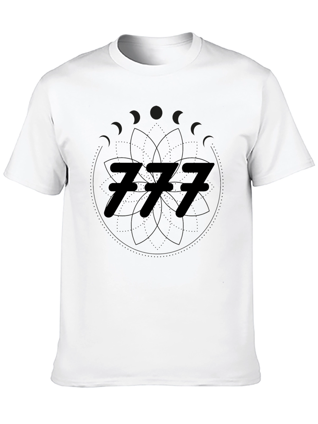 Black Lucky Number 777 Graphic Tee - Unisex view 10